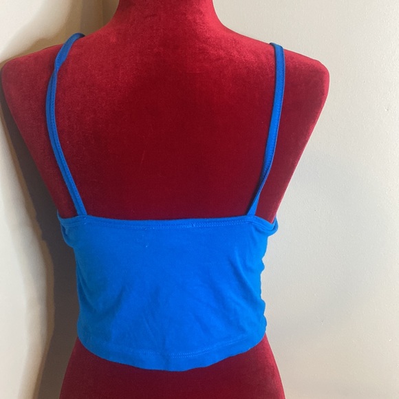 Forever 21 Blue Slinky Crop Cami Tank Top - Picture 7 of 8